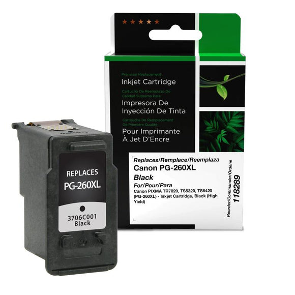 High Yield Black Ink Cartridge for Canon PG-260XL (3706C001)
