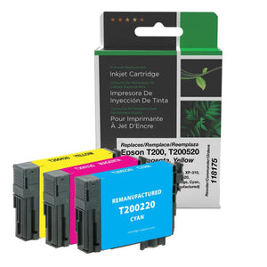 Cyan, Magenta, Yellow Ink Cartridges for Epson T200 3-Pack