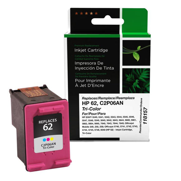 Tri-Color Ink Cartridge for HP 62 (C2P06AN)