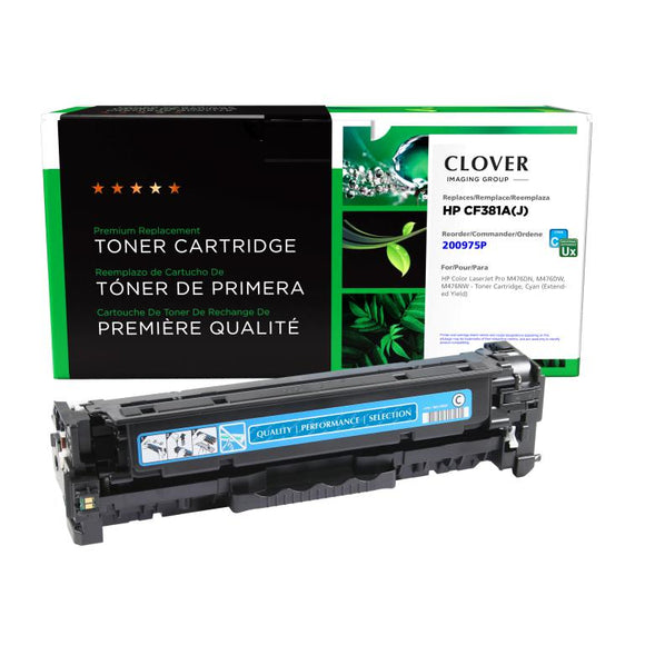 Extended Yield Cyan Toner Cartridge for HP CF381A