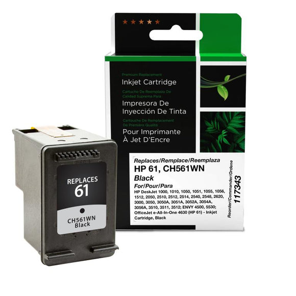 Black Ink Cartridge for HP 61 (CH561WN)