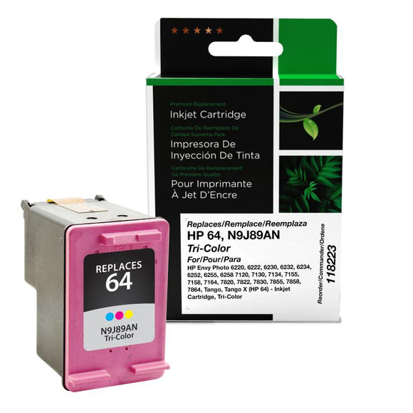 Tri-Color Ink Cartridge for HP 64 (N9J89AN)