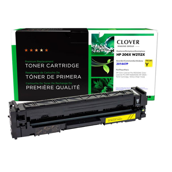 High Yield Yellow Toner Cartridge for HP 206X (W2112X)