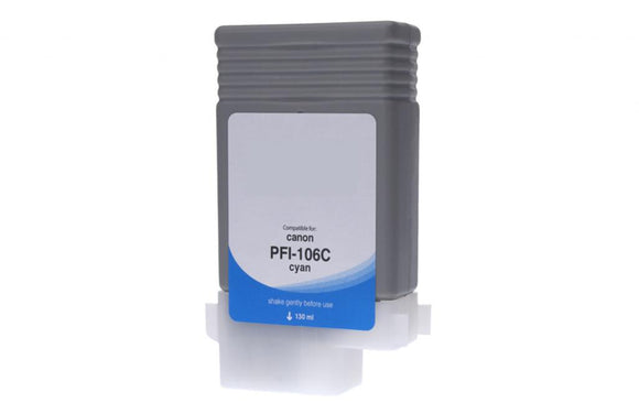 Cyan Wide Format Ink Cartridge for Canon PFI-106 (6622B001AA)